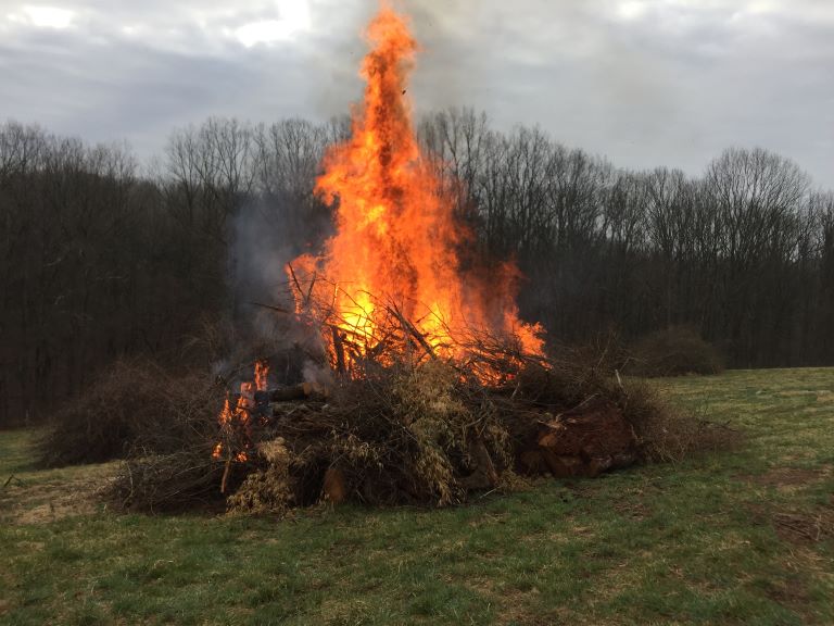 The last burn pile